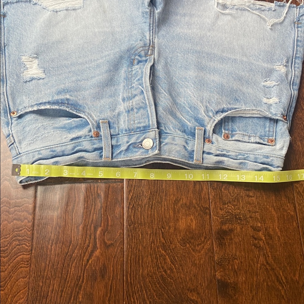 Anthropologie Pistola Shorts Womens 28 Blue Denim Cut Off High Waist - Picture 7 of 9